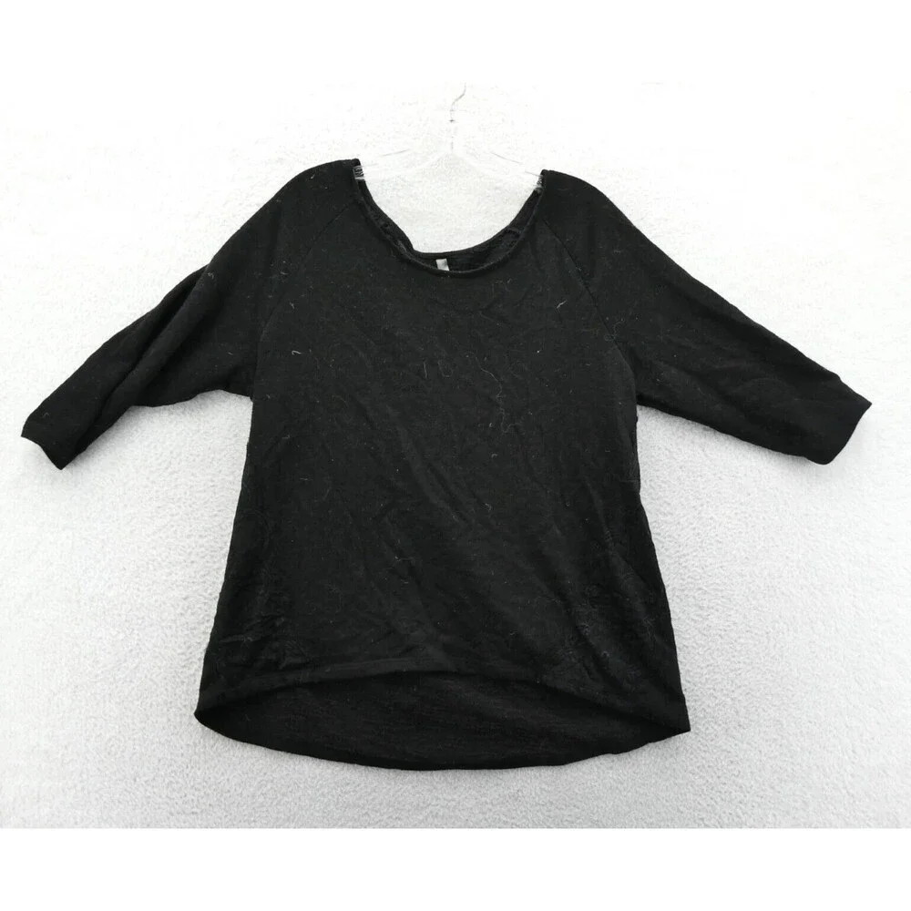 Massini Sweater XL Womens Black Pullover Lightweight Knit Long Sleeve Preppy Top